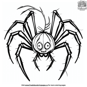 Halloween spider coloring pages