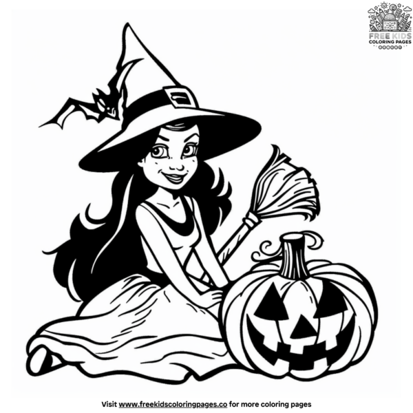 Halloween Witch Coloring Pages
