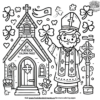 St. Patrick Coloring Pages Religious Themes