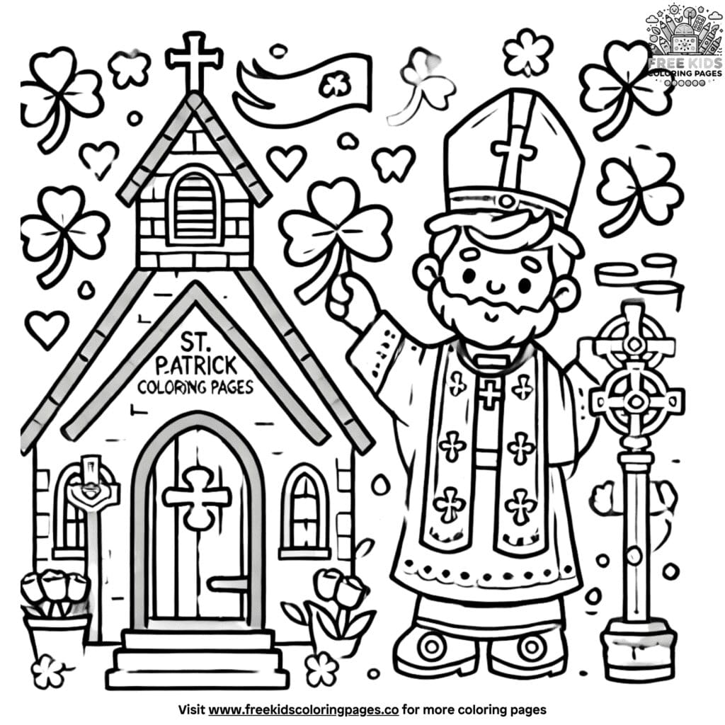 St. Patrick coloring pages religious themes