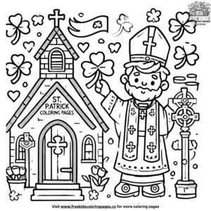 St. Patrick Coloring Pages Religious Themes