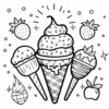 Simple Ice Cream Coloring Pages