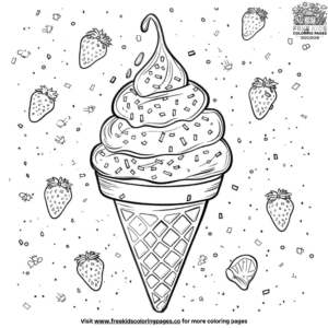 Simple Ice Cream Coloring Pages