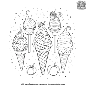 Plain Simple Ice Cream Coloring Pages