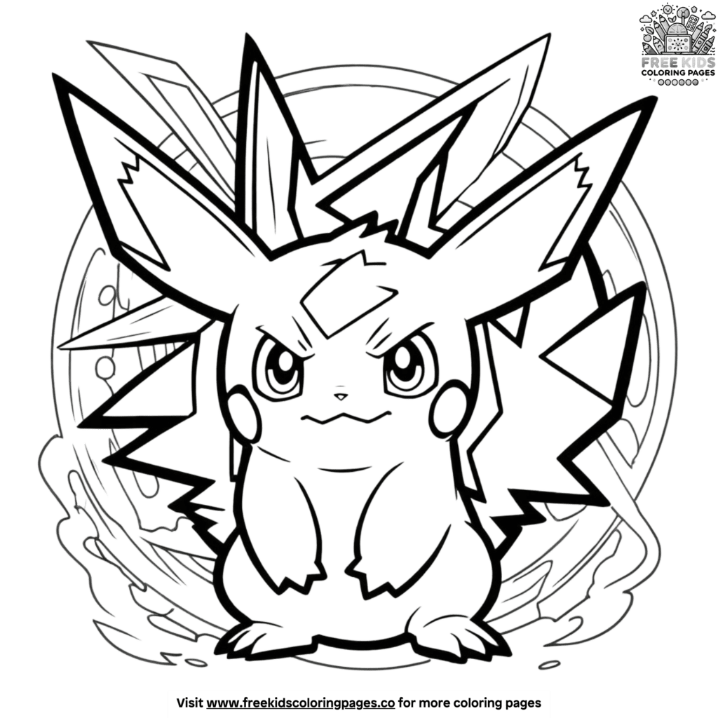 Pokémon Power Coloring Pages Free Kids Coloring Pages