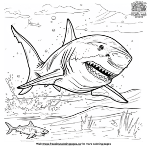 Thrilling great white shark coloring pages: a fearsome beauty