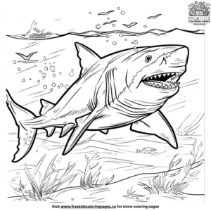 Stunning Great White Shark Coloring Pages: A Fearsome Beauty