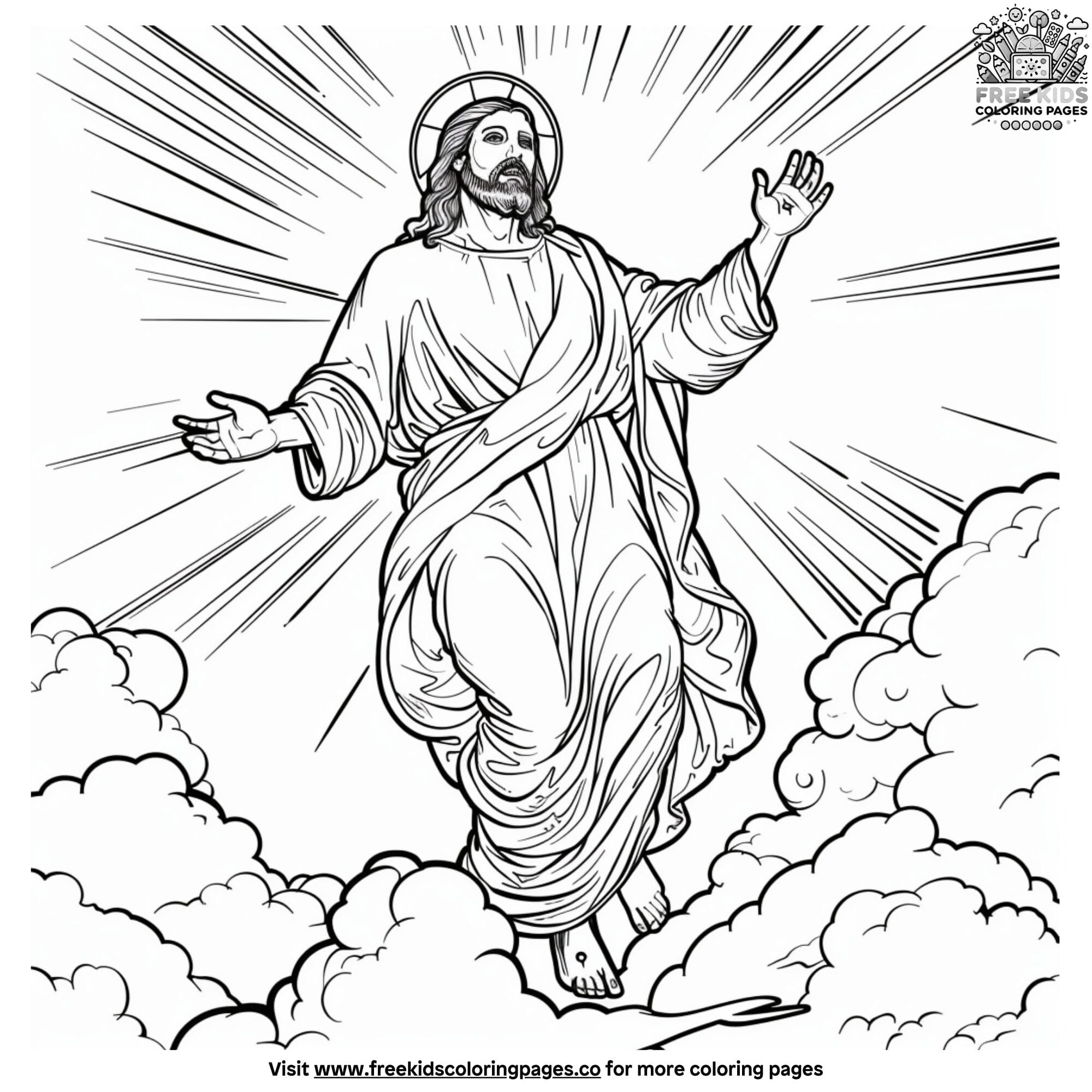 Ascension Coloring Himmelfahrt Hemelvaart Ascensione Coloriage Ascension Coloring Himmelfahrt Hemelvaart Ascensione Coloriage