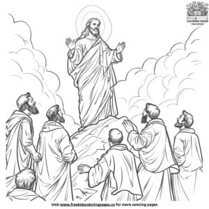 Jesus Transfiguration Coloring Pages