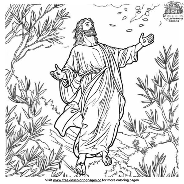 Jesus leaving earth coloring pages