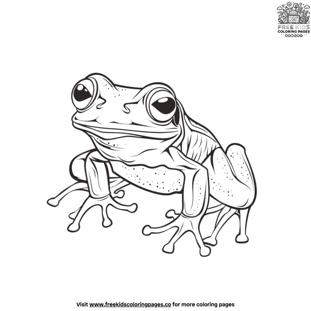 Cool Realistic Frog Coloring Pages