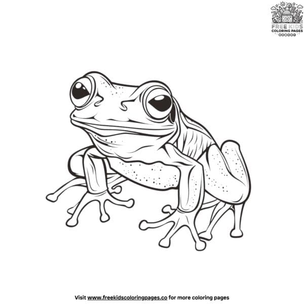 Realistic frog coloring pages to inspire