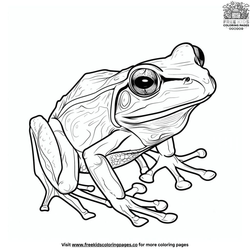 Cool realistic frog coloring pages