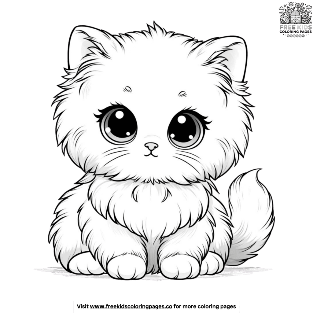 Bold Realistic Kitten Coloring Pages For Detailed Coloring