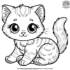 Bold Realistic Kitten Coloring Pages For Detailed Coloring