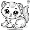 Delightful Realistic Kitten Coloring Pages For Detailed Coloring