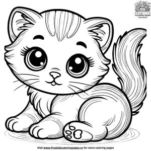 Delightful realistic kitten coloring pages for detailed coloring