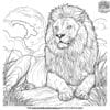 Lifelike Lion Coloring Pages