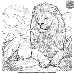 Lifelike Lion Coloring Pages