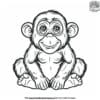 Detailed Realistic Monkey Coloring Pages