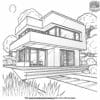 Trendy House Coloring Pages