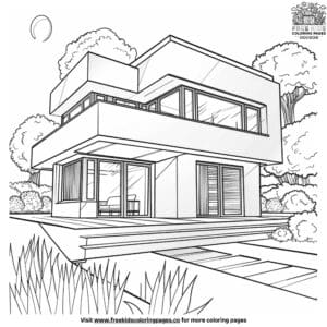 Trendy House Coloring Pages