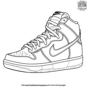 Stylish shoe coloring pages nike edition