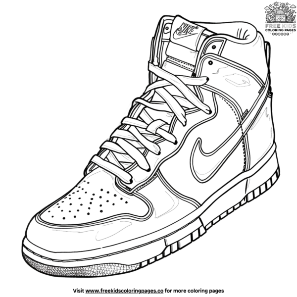 Stylish Shoe Coloring Pages Nike