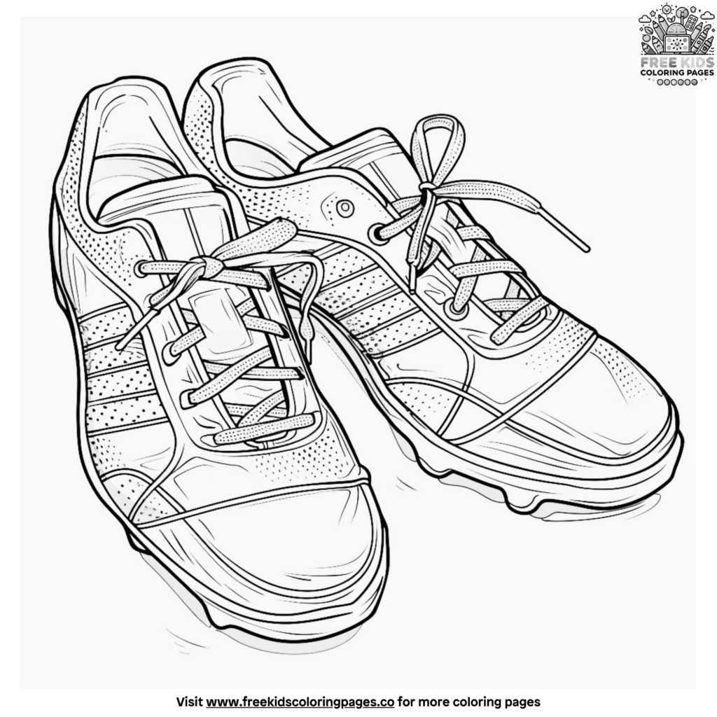 Stylish soccer shoes coloring pages