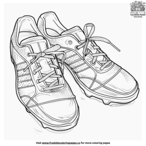 Stylish soccer shoes coloring pages