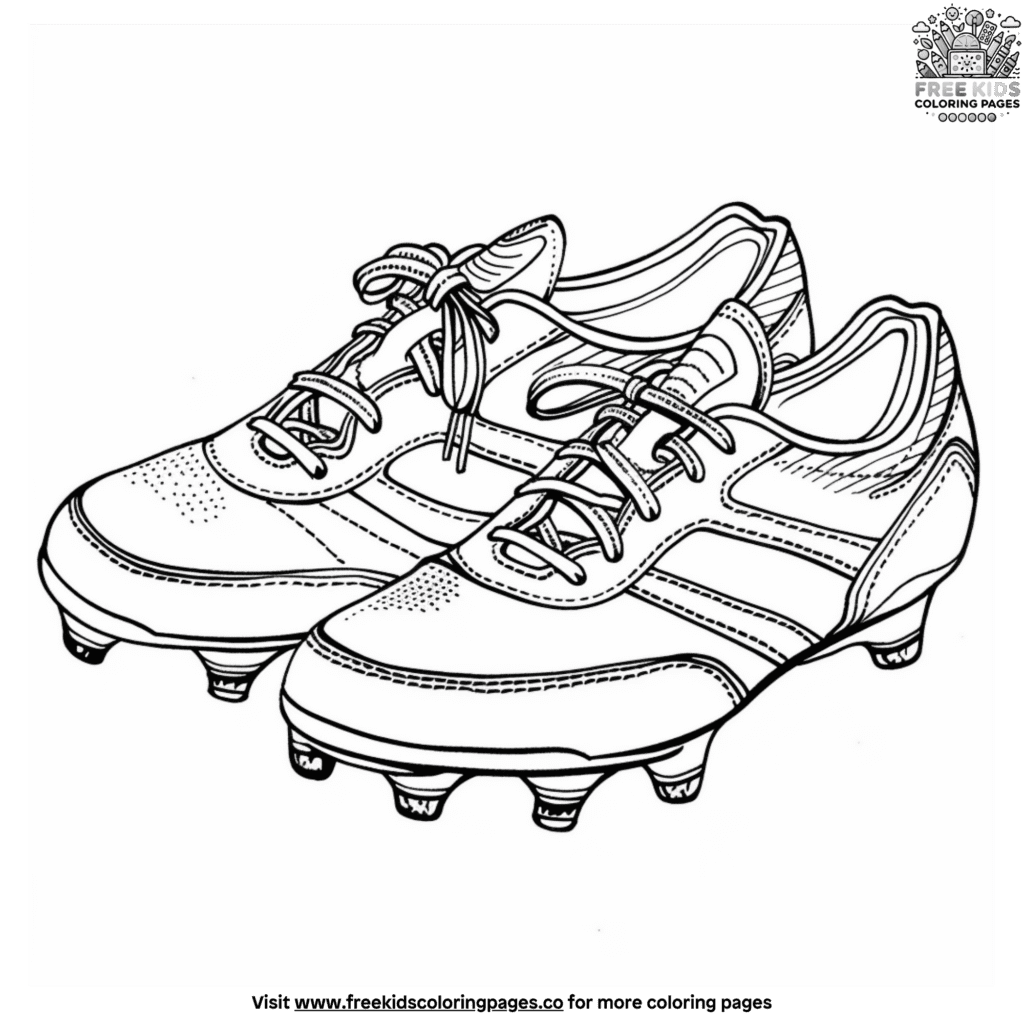 Stylish Soccer Shoes Coloring Pages