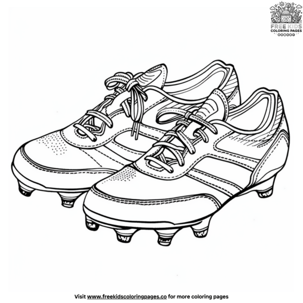 Stylish Soccer Shoes Coloring Pages
