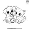 Sweet Puppy And Kitten Coloring Pages For Animal Fans