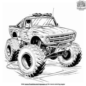 Superhero monster truck coloring pages