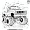 Monster Truck In Dirt Coloring Pages