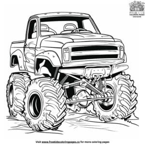 Mighty Monster Truck Coloring Pages