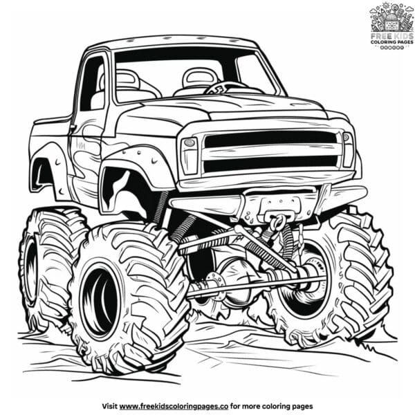 Mighty monster truck coloring pages