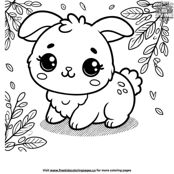 Charming baby bunny coloring pages