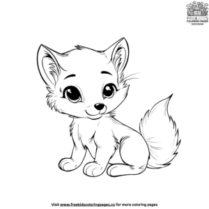 Adorable Baby Fox Coloring Pages