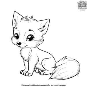 Cute Baby Fox Coloring Pages