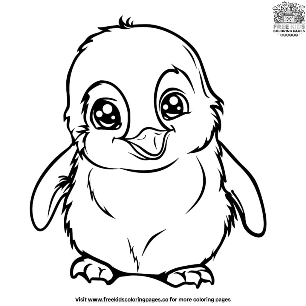 Sweet baby penguin coloring pages: charming designs for little ones