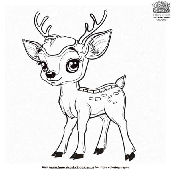 Baby reindeer coloring pages