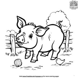 Adorable cute farm animal coloring pages