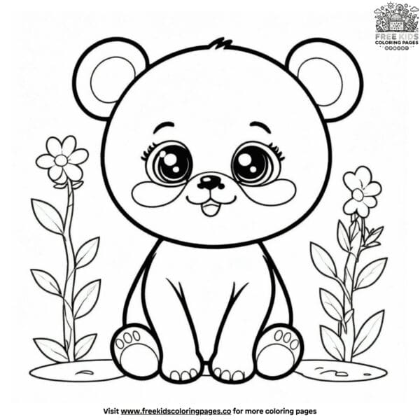 Bold panda bear coloring pages