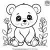 Lovely Panda Bear Coloring Pages