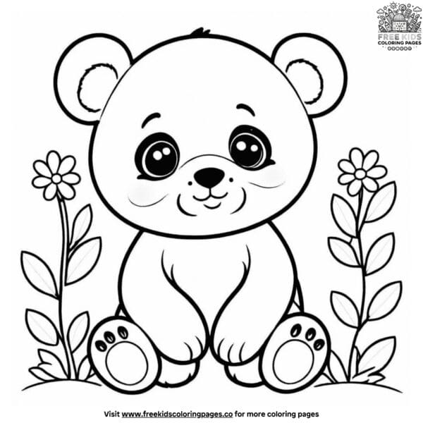 Lovely panda bear coloring pages