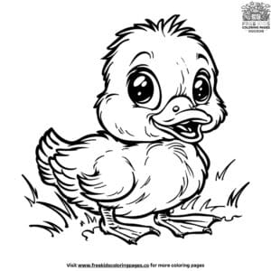 Cute Baby Duck Coloring Pages