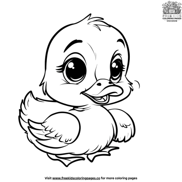 Cute Baby Duck Coloring Pages