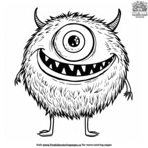 Eerie Scary Monster Coloring Pages