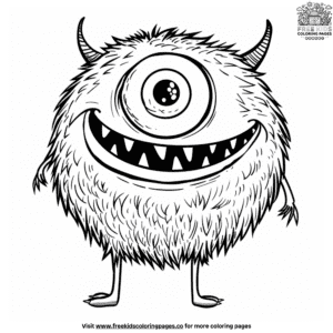 Eerie scary monster coloring pages